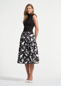 Sleeveless Ponte Combo Midi Dress