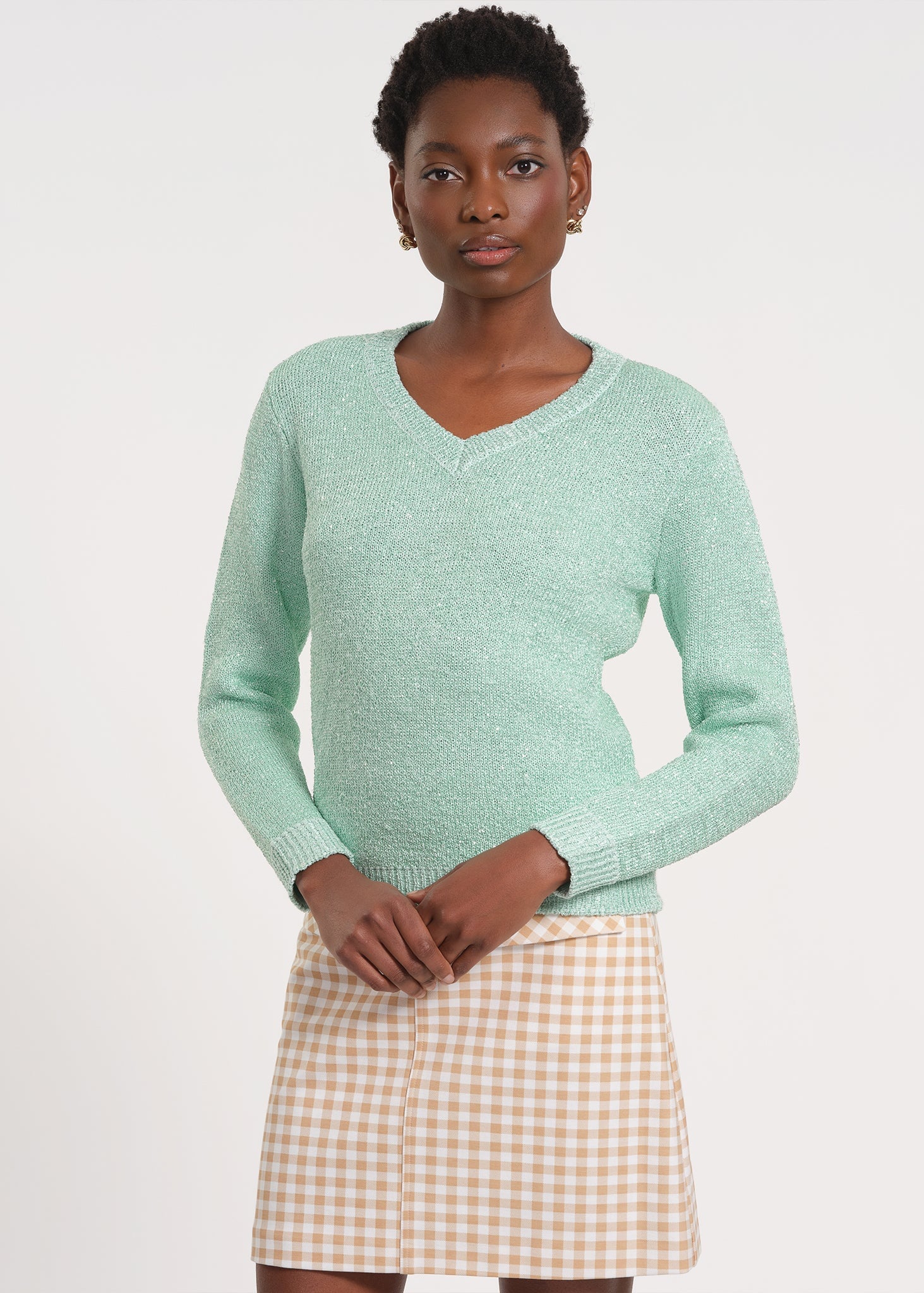 V-Neck Long Sleeve Sweater