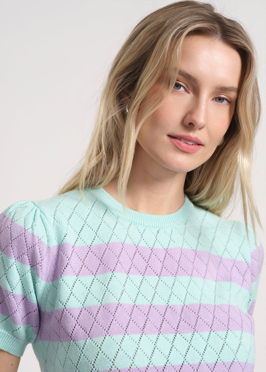 Puff Sleeve Striped Sweater Top