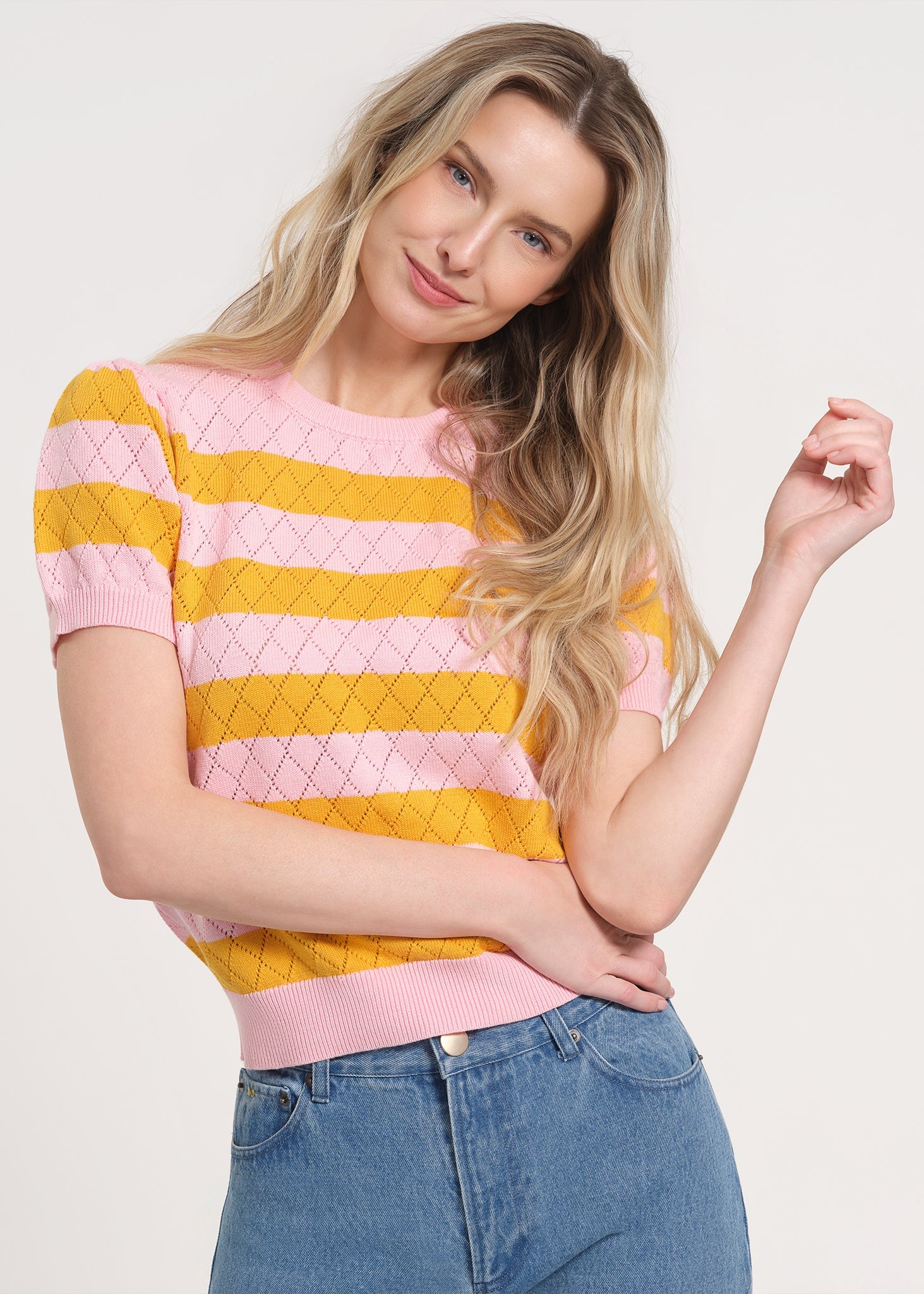 Puff Sleeve Striped Sweater