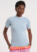 Short Sleeve Mock Neck Sweater